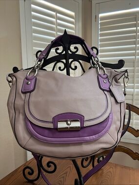 Coach Two-Tone Lavender and Purple Leather Shoulder Bag #C1320-F22510